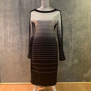 BCBG MAXAZRIA Rigby Black White Dress